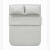 大朴（DAPU）套件 60支精梳纯棉缎纹四件套 全棉床单被套 银石灰 1.5米床 200*230cm