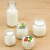 UKKNN玻璃带盖小奶瓶慕斯果冻瓶竖纹布丁酸奶瓶4个装 250ml高腰奶瓶4个(带盖送勺)