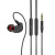 JOGDRC 耳机入耳式有线适用原装运动跑步不掉重低音 黑色专用 VIVOS7e S1 S1Pro S6 S5 5g