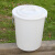 科力邦（Kelibang） 大号塑料桶 圆形收纳桶大容量水桶酒店厨房工业环卫物业垃圾桶 有盖100L白色 KB3002
