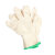 ROCKWELL劳保耐磨工作白手套纯棉加厚棉纱线干活工地装卸司机手套 1副 绿袖口-MQ1002 均码