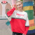 木果果木秋季新品原创韩版撞色个性字母印花时尚百搭长袖T恤 一品红 S