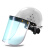头戴式透明防护面罩安全帽面屏电焊打磨防砸防冲击耐高温防飞溅安全防尘面具 面屏+白色安全帽