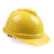 梅思安10146612豪华PE黄色安全帽一指键帽衬针织布吸汗带D型下颌带