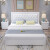 臻酷 实木床带软靠双人床婚床可储物北欧床 清漆床+两个床头柜（配套床垫） 180*200 双抽