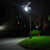 照百顺太阳能灯家用庭院灯LED防水路灯小区公园别墅工程路灯桃子灯9瓦不含灯杆 光控款（2台装）