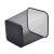 兰诗（LAUTEE）ZS-8022 黑色方形小号纸篓 酒店办公室金属网面垃圾桶