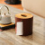 泰禾 创意多功能纸巾盒家用竹木纸盒遥控器储物盒桌面收纳纸巾盒 檀木红 圆形卷纸盒