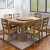 南之安全实木餐桌椅组合6人圆形多功能伸缩简约现代中式家用吃饭桌跳台 茶色 1.5m 一桌6椅