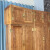 鲁班一木榆木顶箱柜全实木雕刻山水图浮雕原木色两门大衣柜可定制储物柜子 一件一米宽