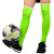 李宁 LI-NING 男女成人儿童足球袜针织透气长筒过膝袜训练比赛足球袜子 AWLL099-7 荧光绿 L