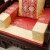 凯比特红木沙发坐垫中式中国风海绵餐椅子坐垫防滑客厅家具罗汉床五件套实木沙发垫套装支持定做 红富贵花拼接沙发垫含芯 55*120cm双人位 定制不退换