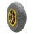 森美人 承重滑轮 橡胶单轮子配件万向轮重型实心橡胶脚轮平板推车轮轱辘 8寸重型橡胶单轮 