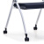 奈高铝合金培训椅带写字板折叠桌椅一体学生靠背职员办公椅子简约网布会议椅款式 绿网滑轮