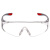 霍尼韦尔 S300A 红款透明镜片 防风沙尘防雾眼镜10副300100护目镜