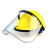 谋福（CNMF）头戴式隔热面罩 有机玻璃防护面罩防冲击防飞溅(配好安全帽)8637