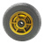 森美人 承重滑轮 橡胶单轮子配件万向轮重型实心橡胶脚轮平板推车轮轱辘 6寸重型橡胶单轮 
