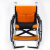 日本品牌Miki品牌三贵轮椅老人航太铝合金轻便可折叠MCS-43jL手动代步车轻便舒适豪华轮椅 MCSC-43JL小轮  橙色