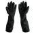 耐酸碱橡胶工业手套劳保手套浸胶浸塑耐磨防滑劳保防护手套 黑色35cm L