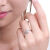 鸣钻国际 钻戒女 白18k金钻戒 钻石戒指结婚求婚女戒 情侣对戒女款 岁月 11号