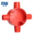 公元（ERA）管道优家电工管工穿线管PVC电线管司令箱四叉连盖/圆四通 红色 D20