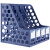 广博(GuangBo)稳固型四联文件框 文件筐 文件架 收纳栏办公用品 蓝色 WJK9399