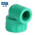 公元(ERA)管道优家PPR管水管配件家装绿色内丝内螺纹弯头水管配件 32x1/2