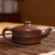 此时此刻 广西钦州坭兴陶茶壶段竹壶泡茶壶 马武宏竹段壶名家手工制作茶具茶器