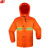 谋福 环卫反光雨衣 桔红反光雨衣套装 夜光户外环卫工作服 XL(160-165)