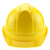 LISM安全帽 ABS材质双筋四色头盔 施工工地防砸透气工程帽 印字A7 黄色拼白 一指键式调节
