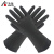 华特3502 防水防油手套 黑色双层乳胶 加厚 清洁洗涤 作业防护 劳保用品 5双 M#（中码）