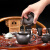 尚帝（shangdi）整板雕刻竹木茶盘整套功夫茶具紫砂茶具茶盘套装四合一电热炉自动