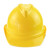海华（HAIHUA）高强度安全帽ABS头盔 工地建筑电力施工透气劳保工程帽免费印字A8 黄色 一指键式调节
