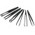 TaoTimeClub黑色碳纤维镊子工具塑料镊子尖头平头弯头圆头宽口扁头 黑 02