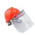 头戴式隔热面罩头盔安全帽有机玻璃防护面罩防冲击防油烟防飞溅电焊面具透明面屏耐低温液氮 LNG加气站 安全帽+3MM加厚有机面罩