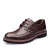 金猴（JINHOU）商务休闲鞋系带牛皮男皮鞋单鞋Q29123B 棕色 42码