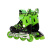 美洲狮溜冰鞋儿童套装男女可调轮滑鞋旱冰鞋滑冰鞋 不闪黑绿+护具+头盔+包 S(实际码数26-30)