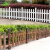 致荟树 家庭园艺户外菜地室外白色篱笆围栏草坪护栏防腐木质花园栅栏栏杆 小号栅栏(白色)