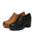 Senda/森达新款专柜同款英伦休闲女单鞋粗高跟3CU20CM7 黑色 35