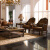 欧伦美沙发实木欧式实木沙发组合123客厅美式复古雕花小牛皮沙发别墅 1+2+3