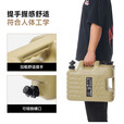 伯希和（Pelliot）户外便捷手提水桶加粗舒适提手水龙头设计倾倒桶口储水箱 卡其色-10.5L
