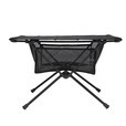山头林村户外折叠桌子蛋卷露营便携式超轻量化餐桌战术野外茶桌铝合金小型 黑色尼龙网布可插水杯