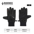 黑冰（BLACKICE）冬季户外徒步露营骑行防风加绒保暖可触屏防滑软壳手套Z2302 黑色 L
