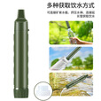 便携户外净水器野营野外徒步饮水生命直饮过滤器吸管应 自封袋+净水器+挂扣