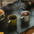 THOUS WINDS 千风不锈钢双层水杯250ml户外露营餐具保温咖啡喝茶防烫便携水杯 250ML双层水杯 复古银
