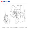 铃木 原装进口日本铃木船外机舷外机发动机船用动力挂机推进器马达 DF30AS 四冲程30马力 短轴款