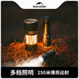 挪客Naturehike强光手电筒户外超亮远射家用便携充电led手电筒 大款/绿色【续航3-20小时】