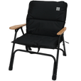 DOD日本户外露营亲子椅铝合金便携舒适靠背低躺椅沙滩椅C1-833-BK 宽坐椅黑色C1-832-BK