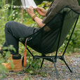 THOUS WINDS 千风月亮椅折叠户外露营铝合金超轻舒高低两用靠背折叠椅便携式 防陷脚套4个装黑色