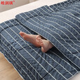 皓润琪 纯棉成人睡袋大人室内办公室午休被学生宿舍春秋薄款冬季防踢被 几何三角 100*225秋冬款
